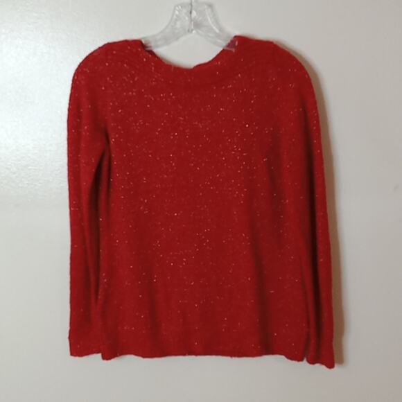Croft & Barrow Rust crew neck knitted metallic sweater. Medium - Picture 1 of 7